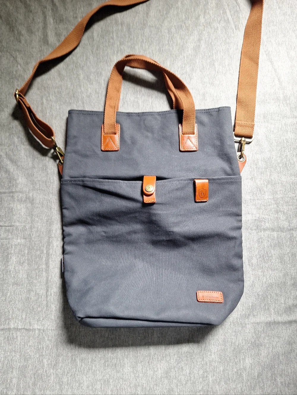Tourbon Canvas Clip-on Quick-release Bike Panniers Versatile Shoulder Bag - Picture 1 of 16